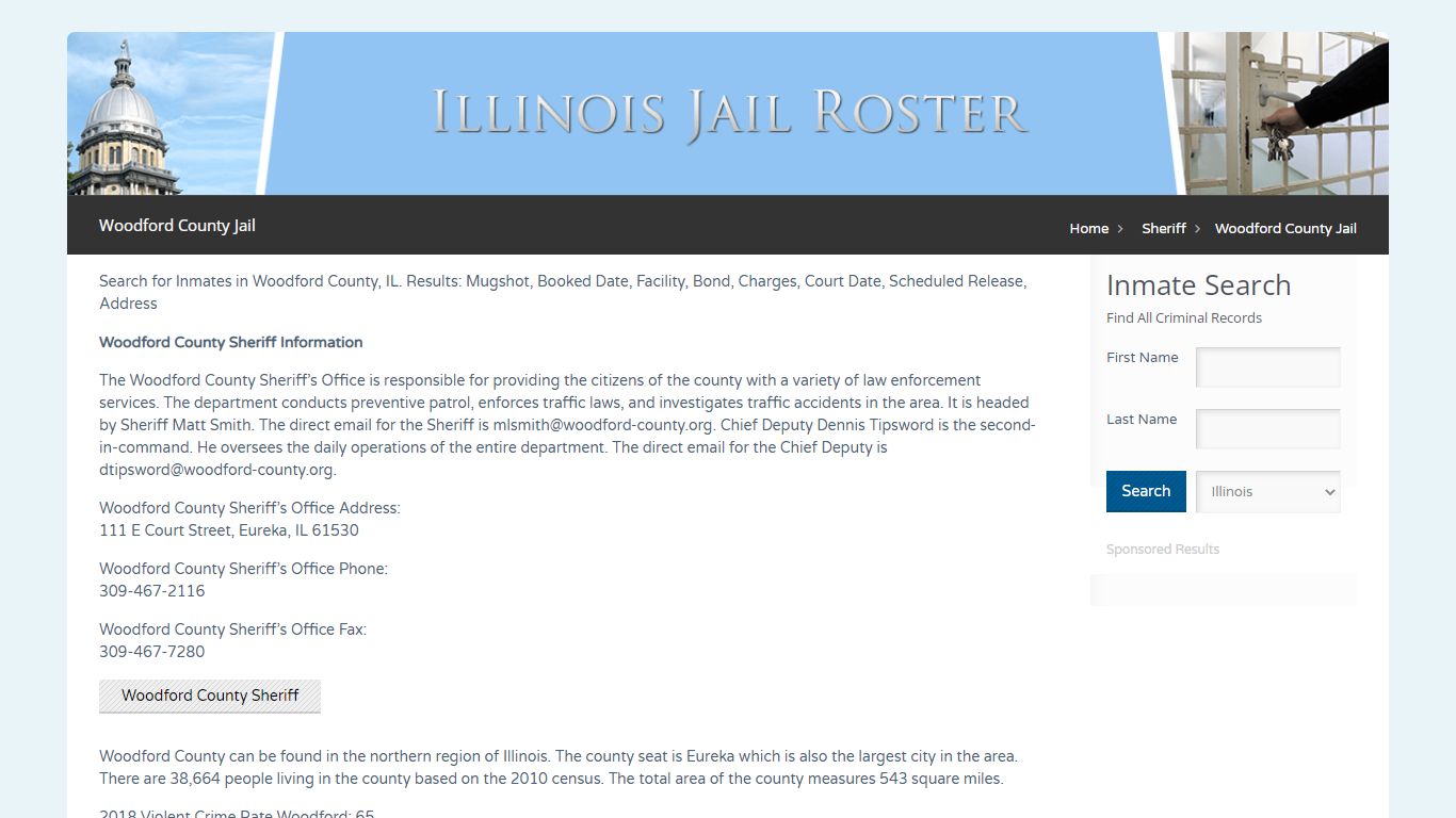Woodford County Jail | Jail Roster Search