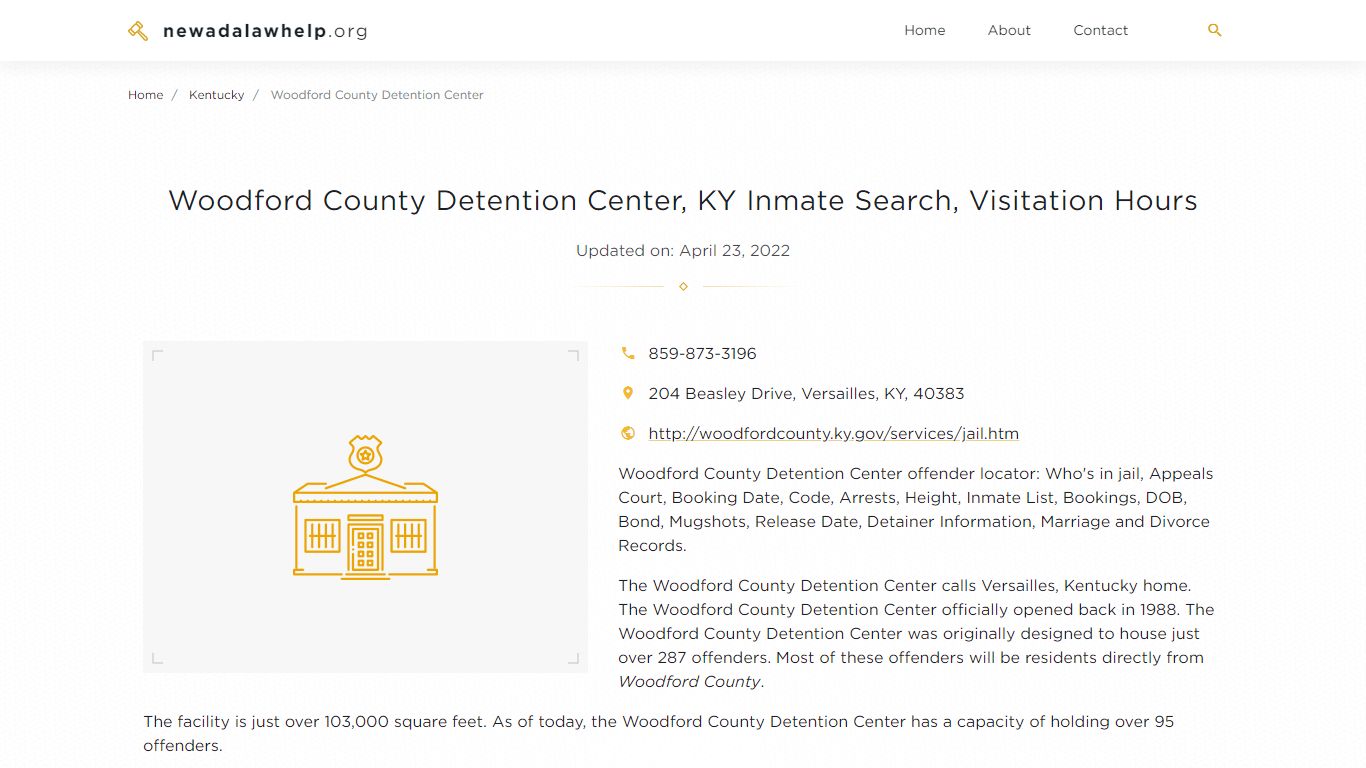 Woodford County Detention Center, KY Inmate Search ...