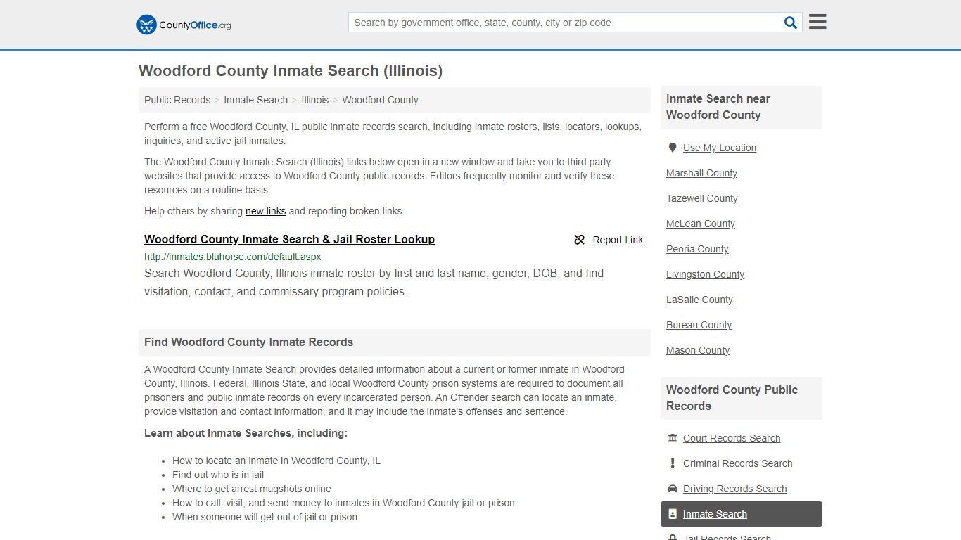 Inmate Search - Woodford County, IL (Inmate Rosters ...