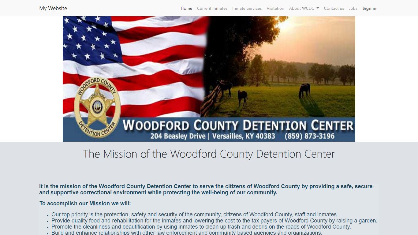The Mission of the Woodford County Detention Center
